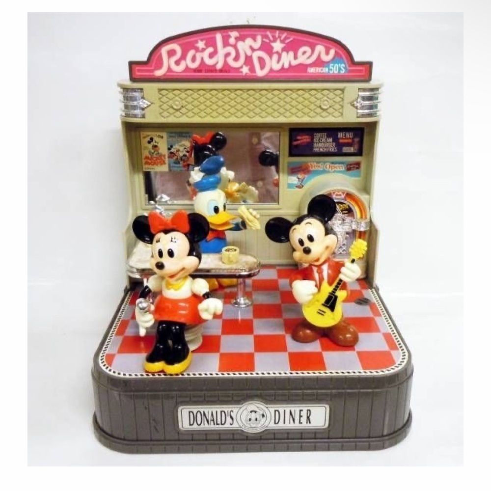 MICKEY & FRIENDS - TAKARA - DONALD'S DINER. Vintage set